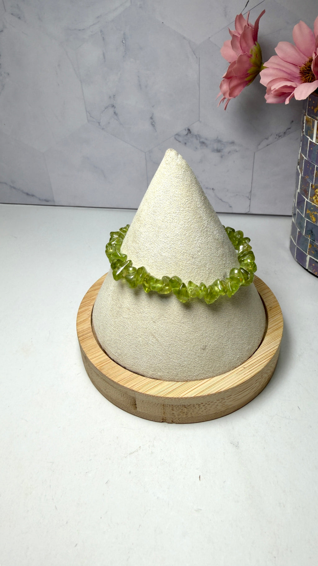 Peridot Chip Bracelet
