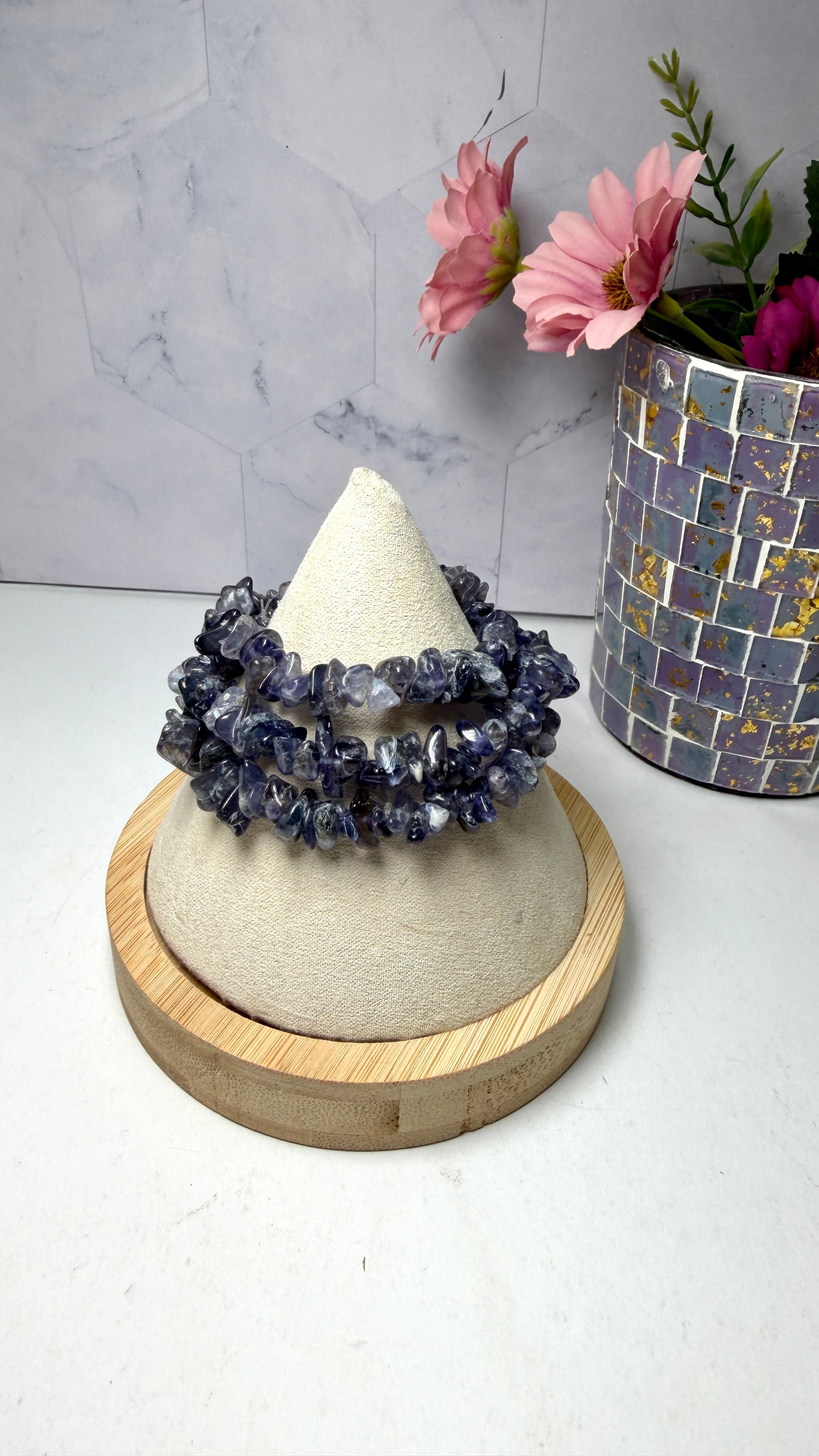 Iolite Chip Bracelet