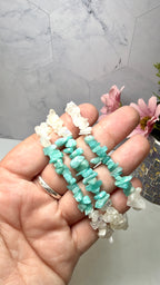 Amazonite and Moonstone Chip Bracelet