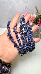 Sodalite Chip Necklace 34 Inches
