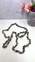 Tourmalinated Quartz Chip Necklace 34 Inches