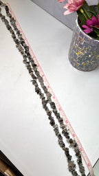 Tourmalinated Quartz Chip Necklace 34 Inches