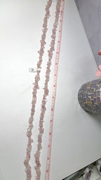 Rose Quartz Chip Necklace 34 Inches