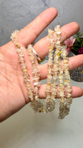 Rutilated Quartz Chip Necklace 34 Inches