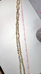 Rutilated Quartz Chip Necklace 34 Inches