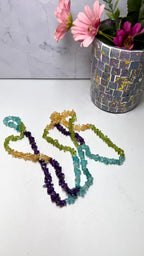 Multistone Chip Necklace 34 Inches