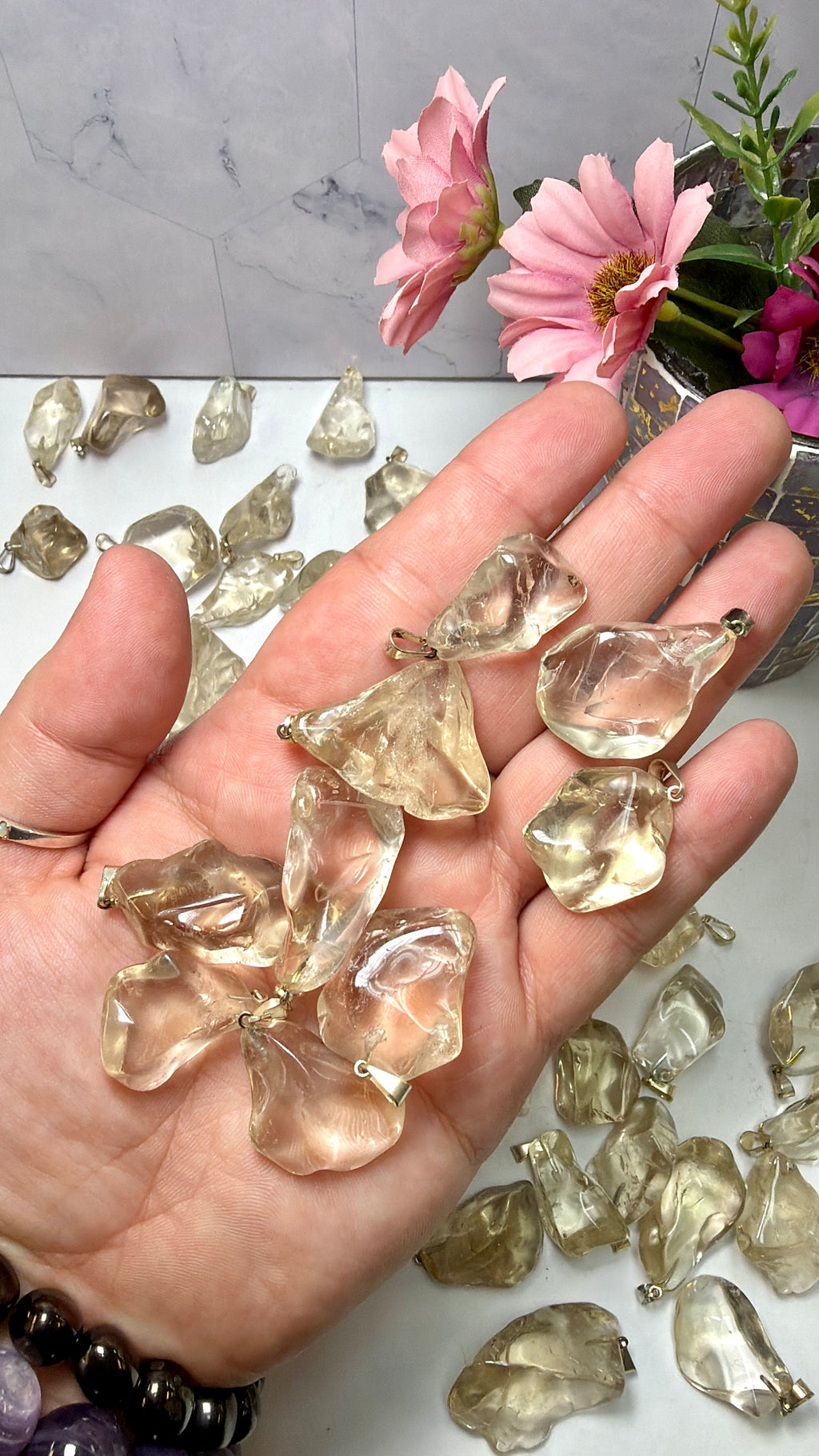 Natural Citrine Tumble Pendant