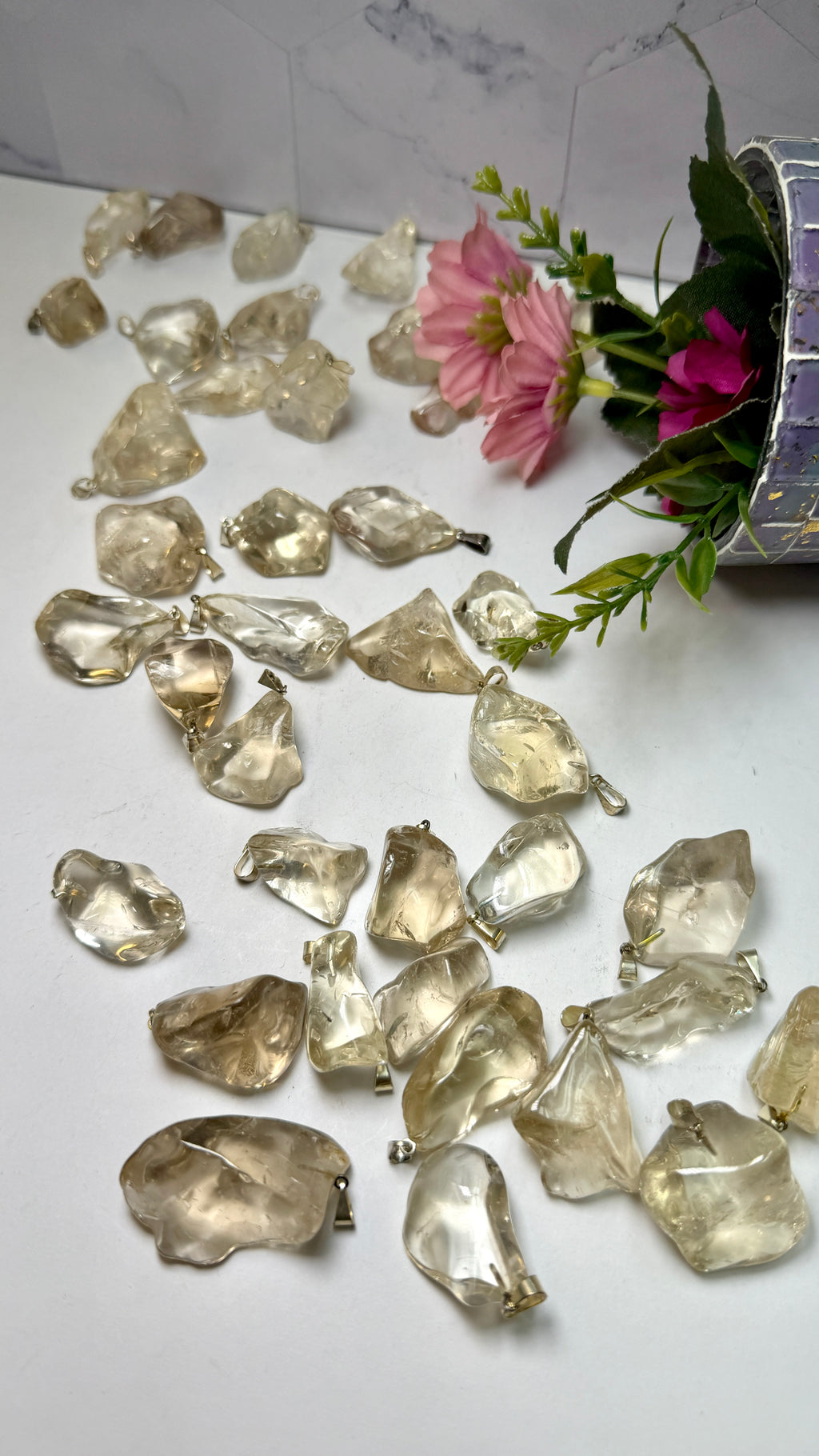 Natural Citrine Tumble Pendant