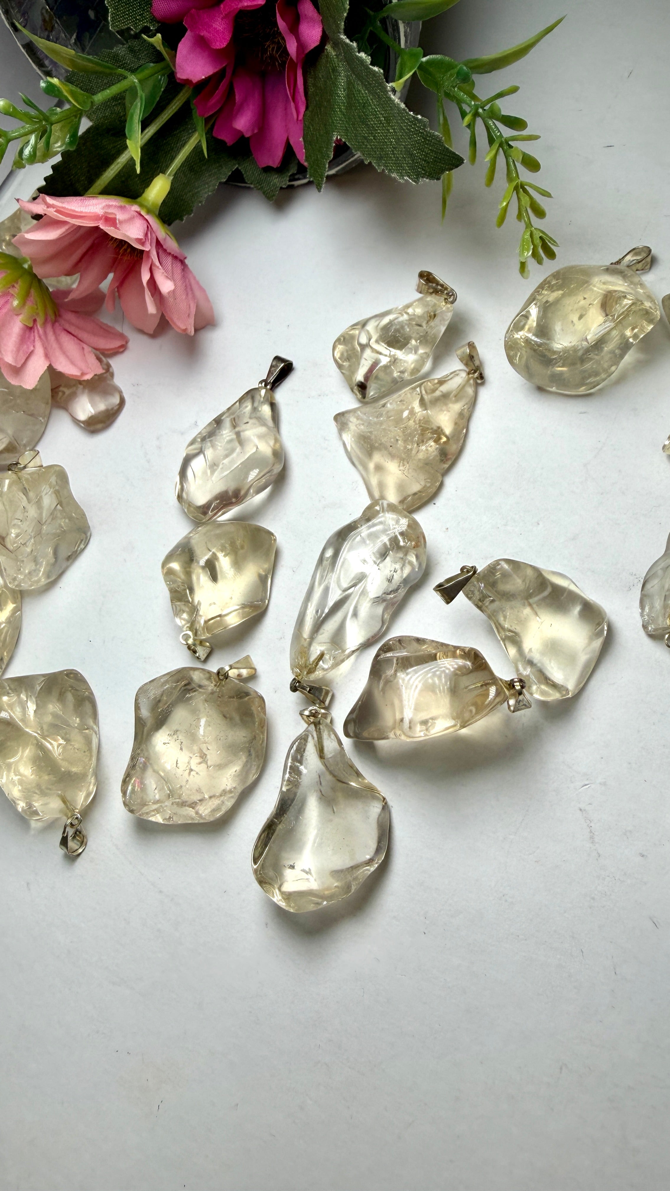 Natural Citrine Tumble Pendant