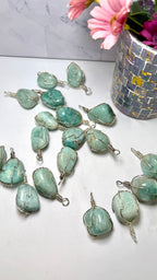 Amazonite Wire Wrapped Pendant