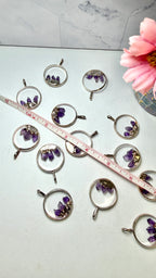 Amethyst Triple Point Silver Plated Pendant