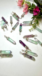 Rainbow Fluorite Double Terminated Pendant
