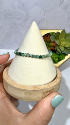 4mm Faceted Emerald Bracelet