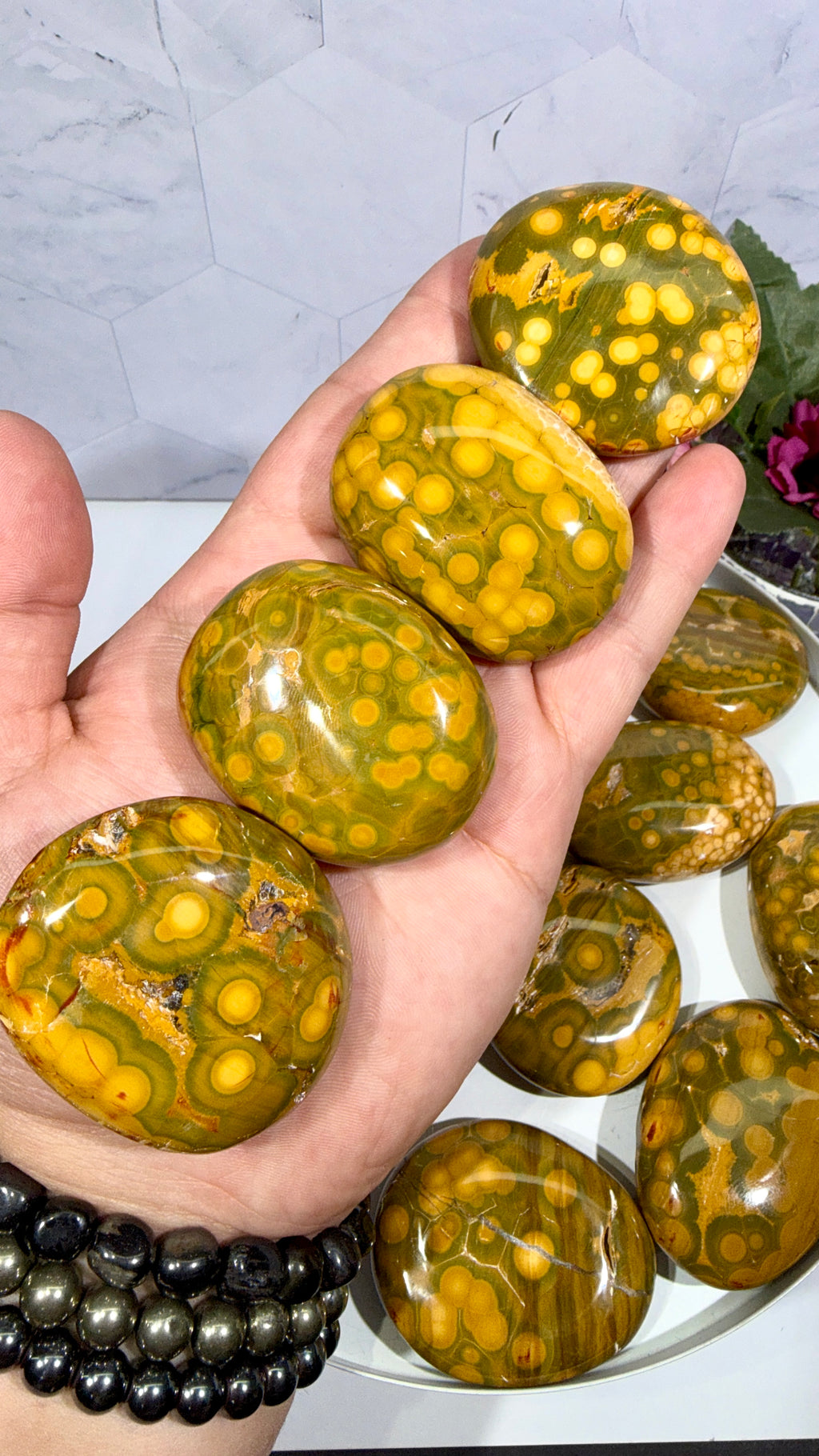 Kabamby Ocean Jasper Palm Stone