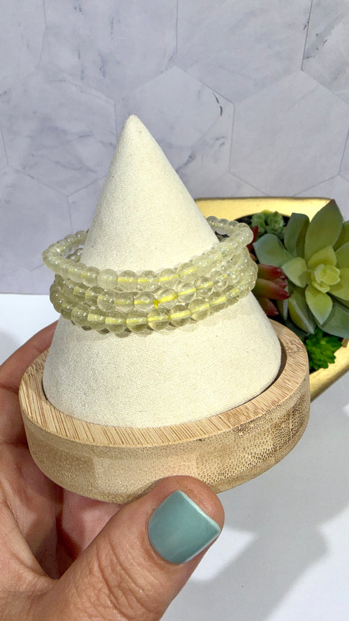 6mm Libyan Desert Glass Bracelet