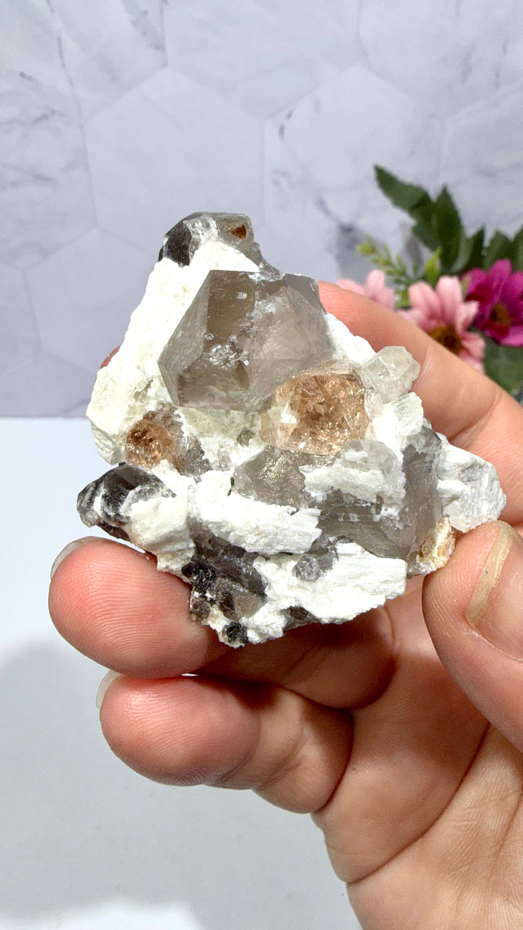 Topaz with Smoky Quartz