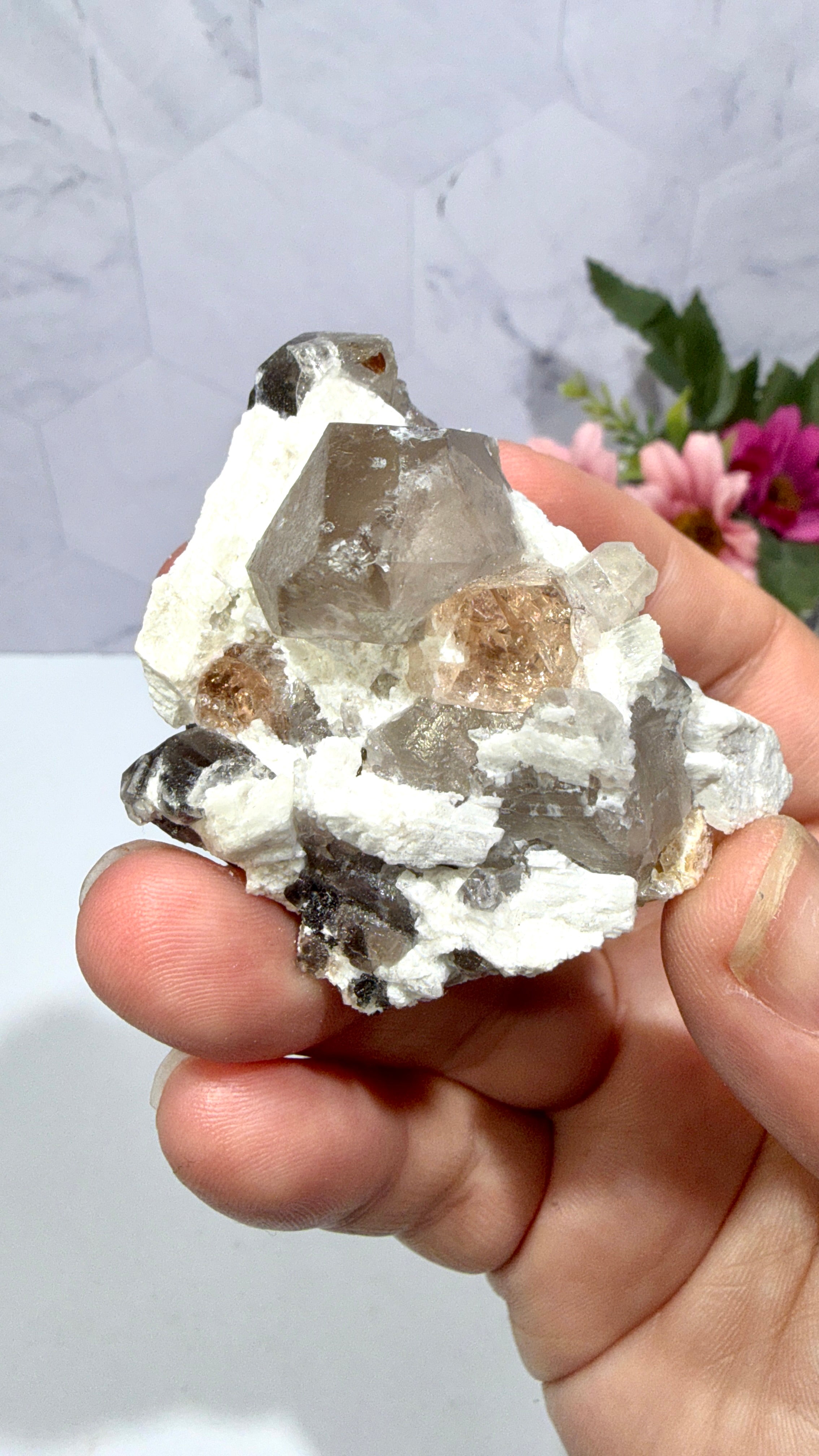 Topaz with Smoky Quartz