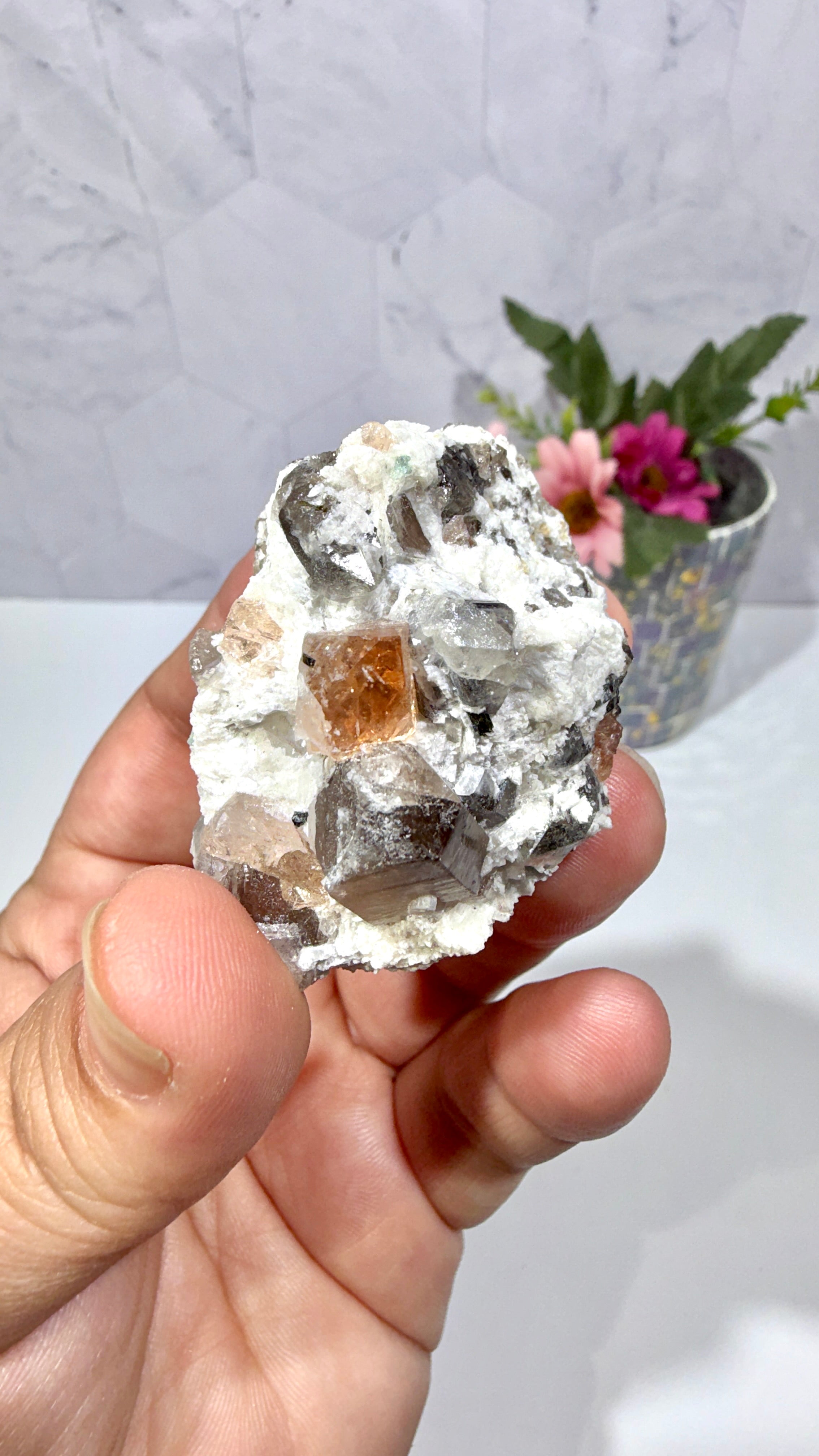 Topaz with Smoky Quartz