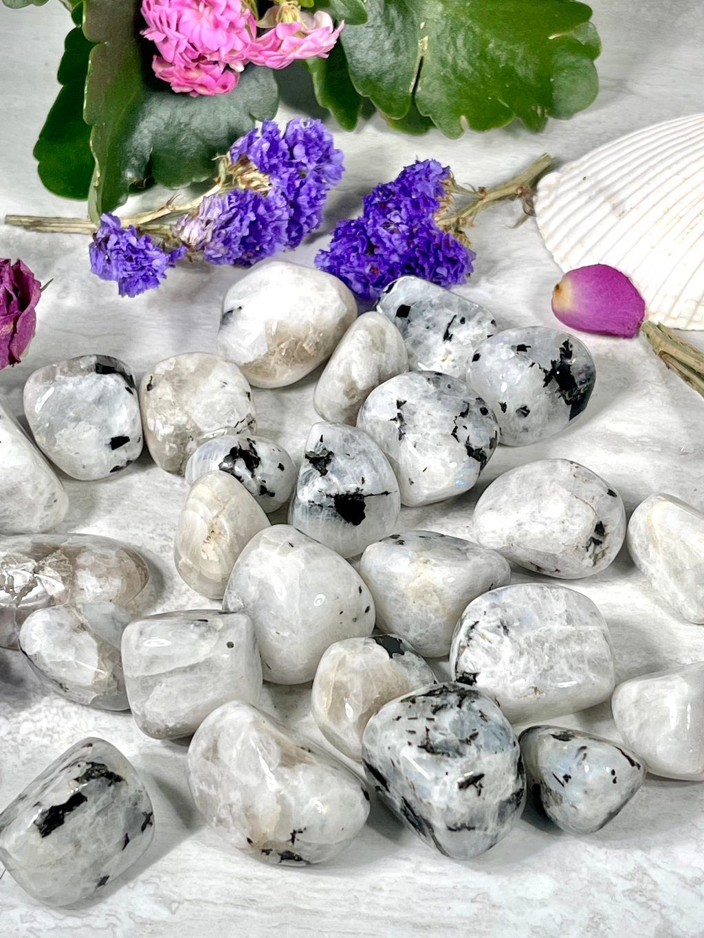 Rainbow Moonstone Tumbles