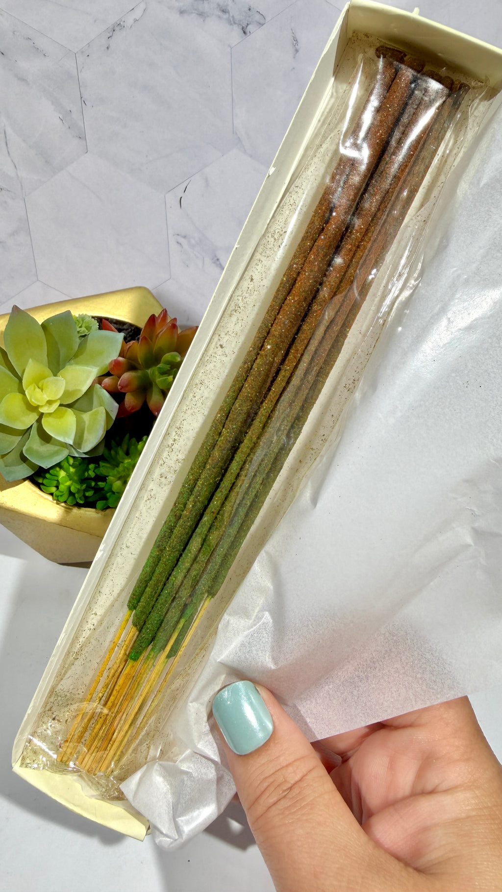 Money Glitter Incense Sticks - Pack of 10 (Cinnamon & Lemongrass)