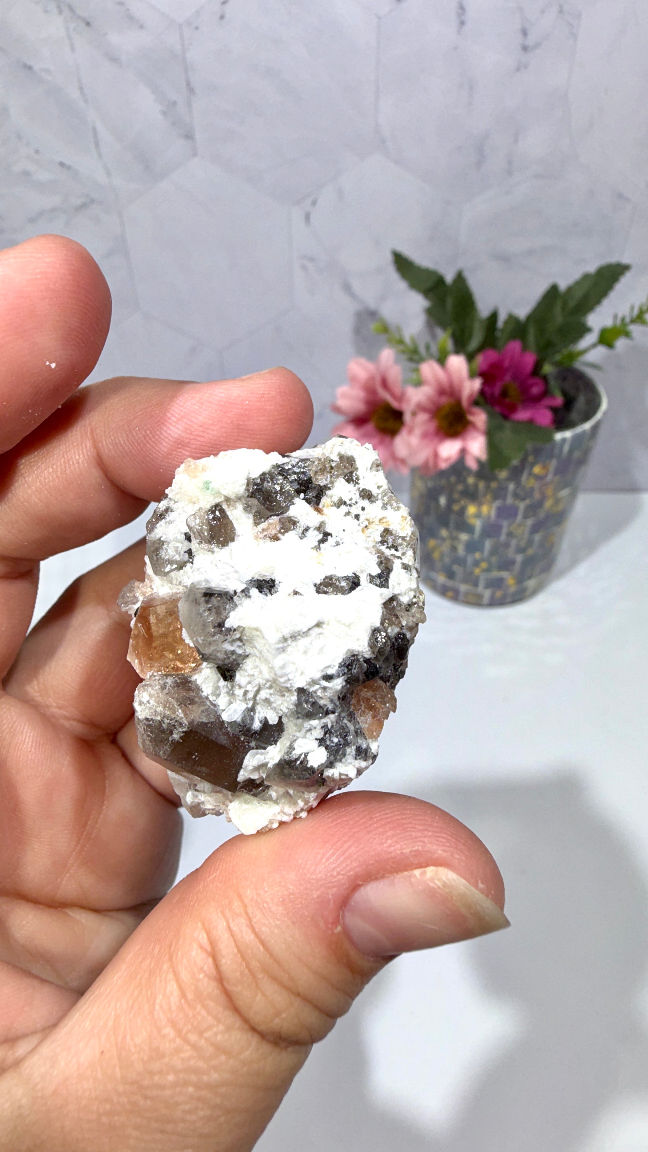 Topaz with Smoky Quartz