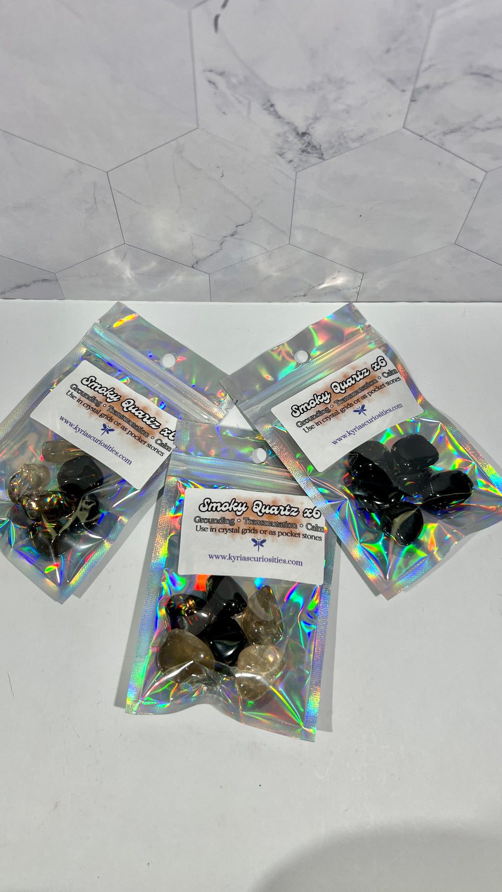 Smoky Quartz Tumbles (Set of 6)