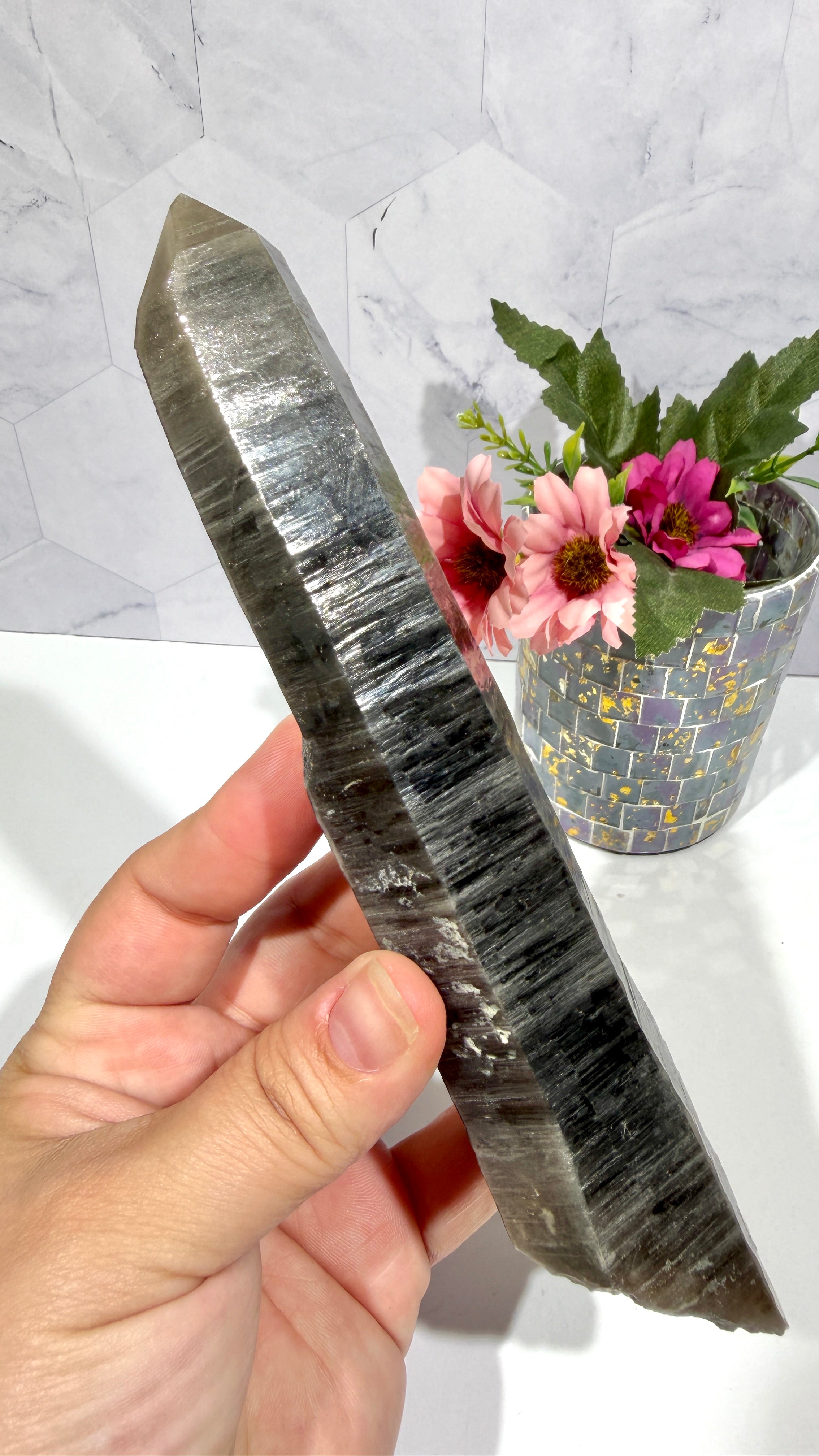 Morian Smoky Quartz Malawi Wand