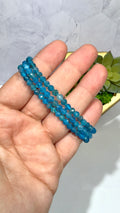 4mm Faceted Blue Apatite Bracelet