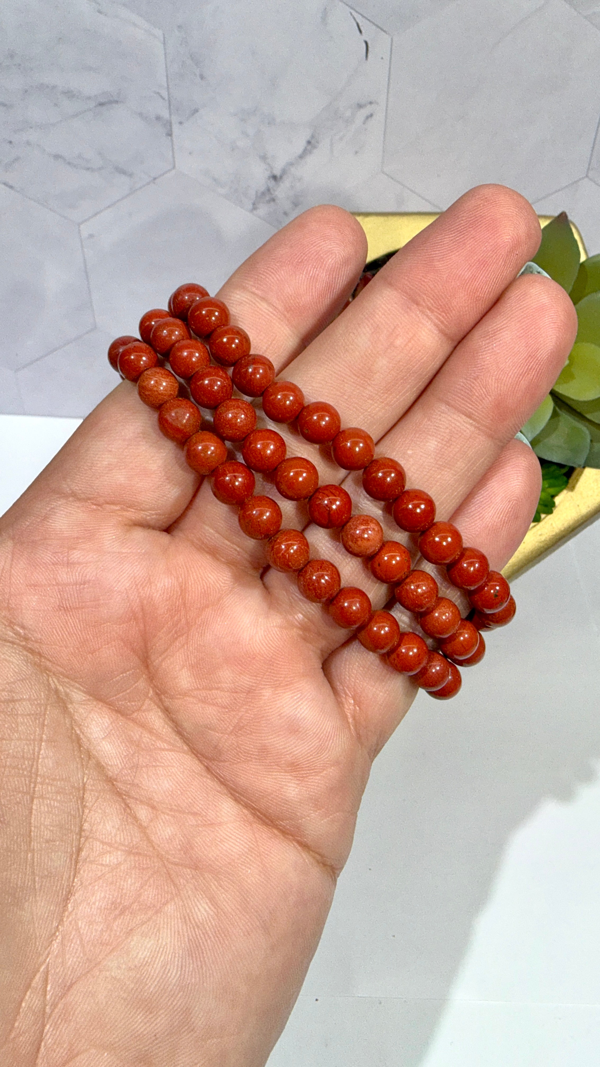 7mm Red Jasper Bracelet