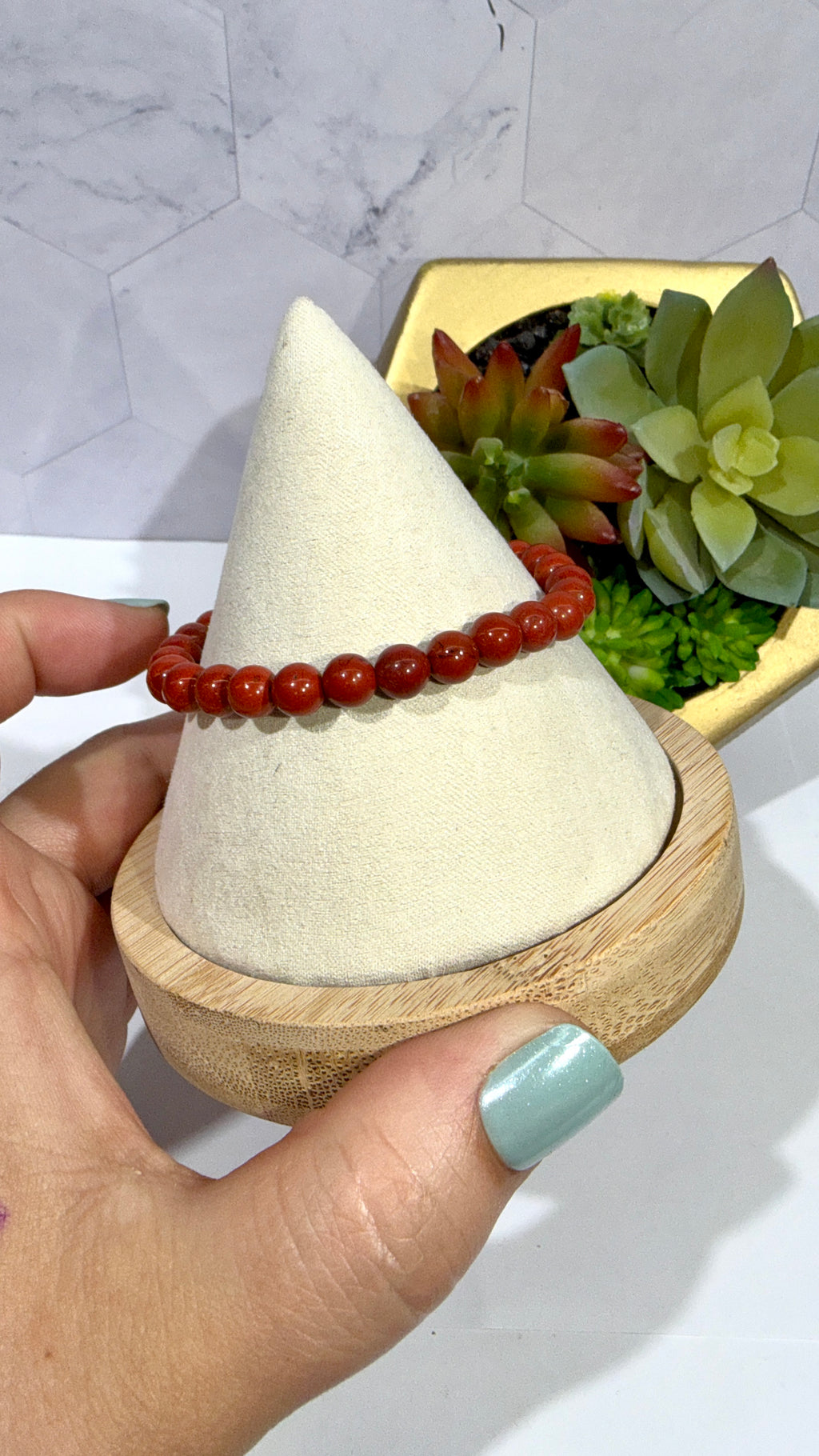 7mm Red Jasper Bracelet