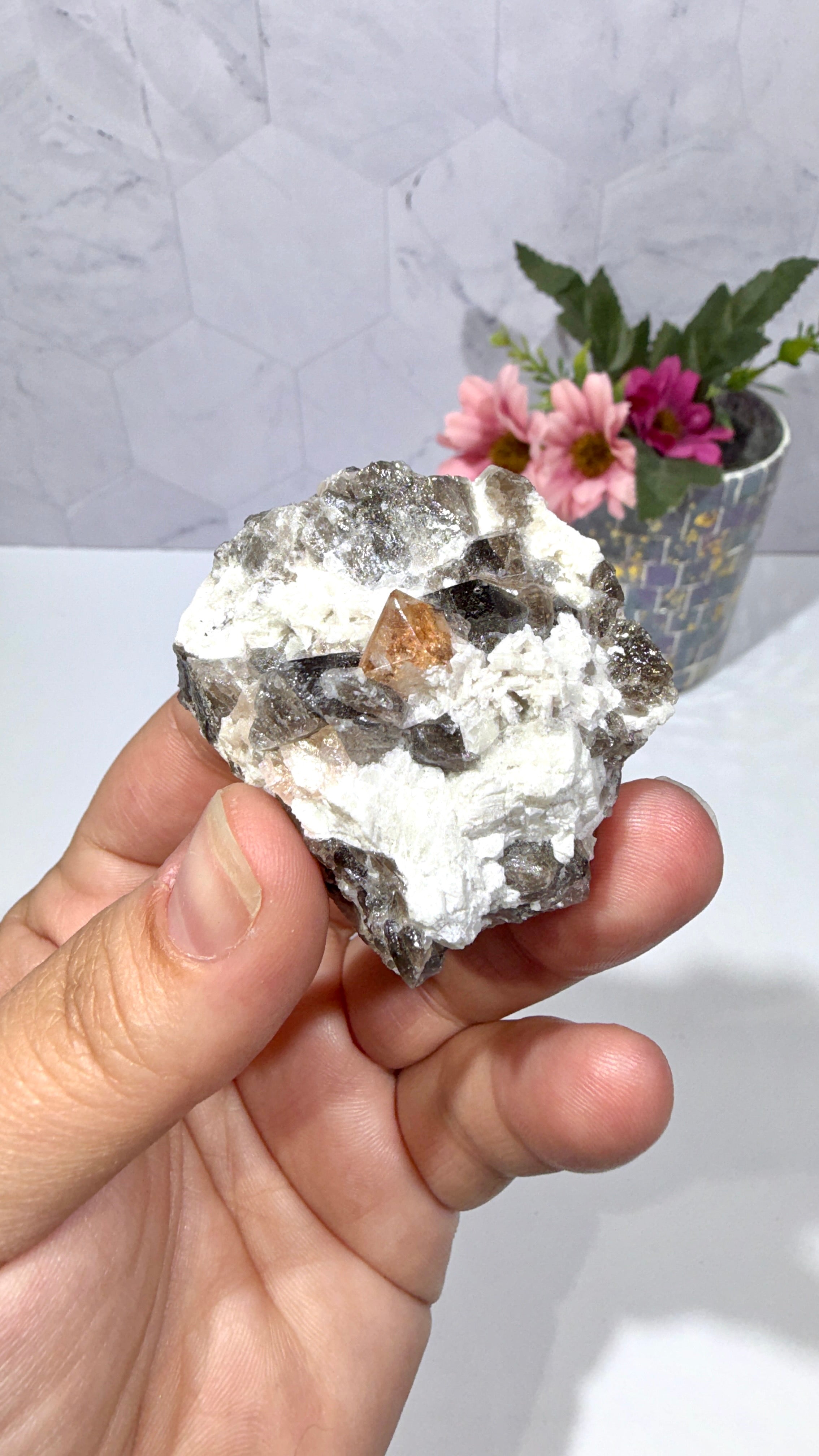 Topaz with Smoky Quartz