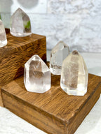 Clear Quartz Mini Towers | Quartz Polished Cut Base Points