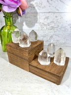 Clear Quartz Mini Towers | Quartz Polished Cut Base Points