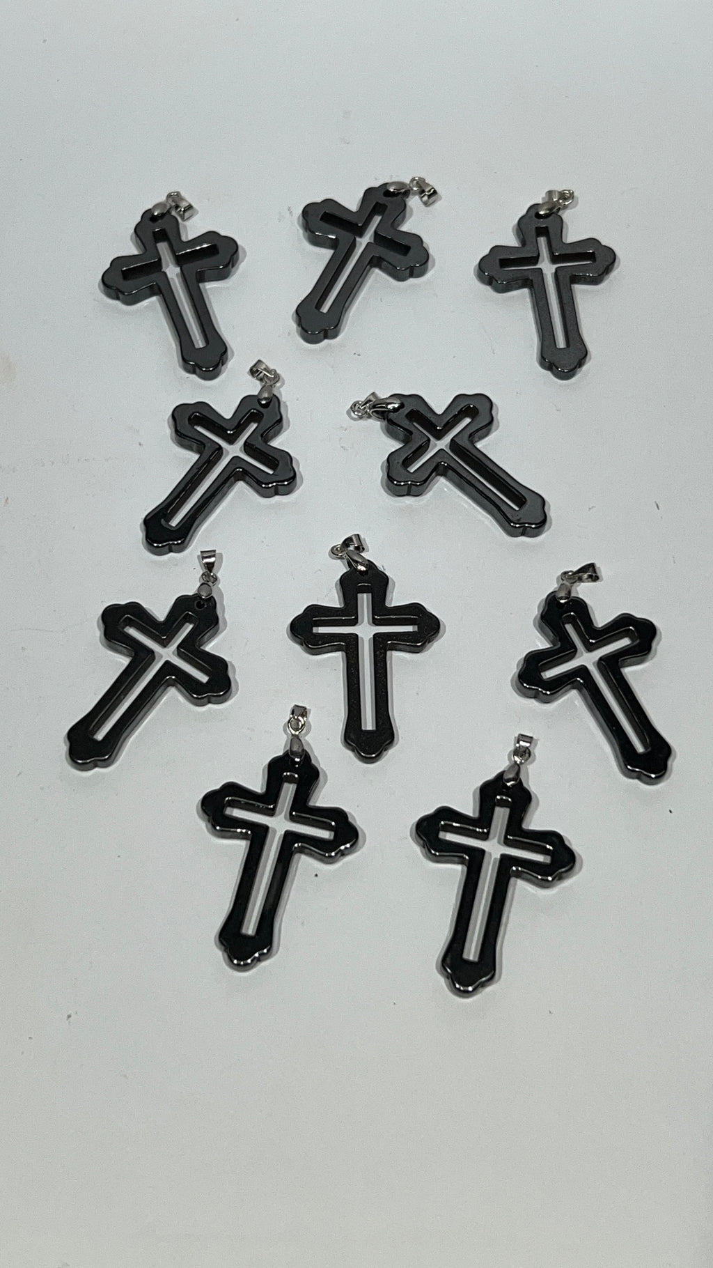 Hematite Cross Pendant