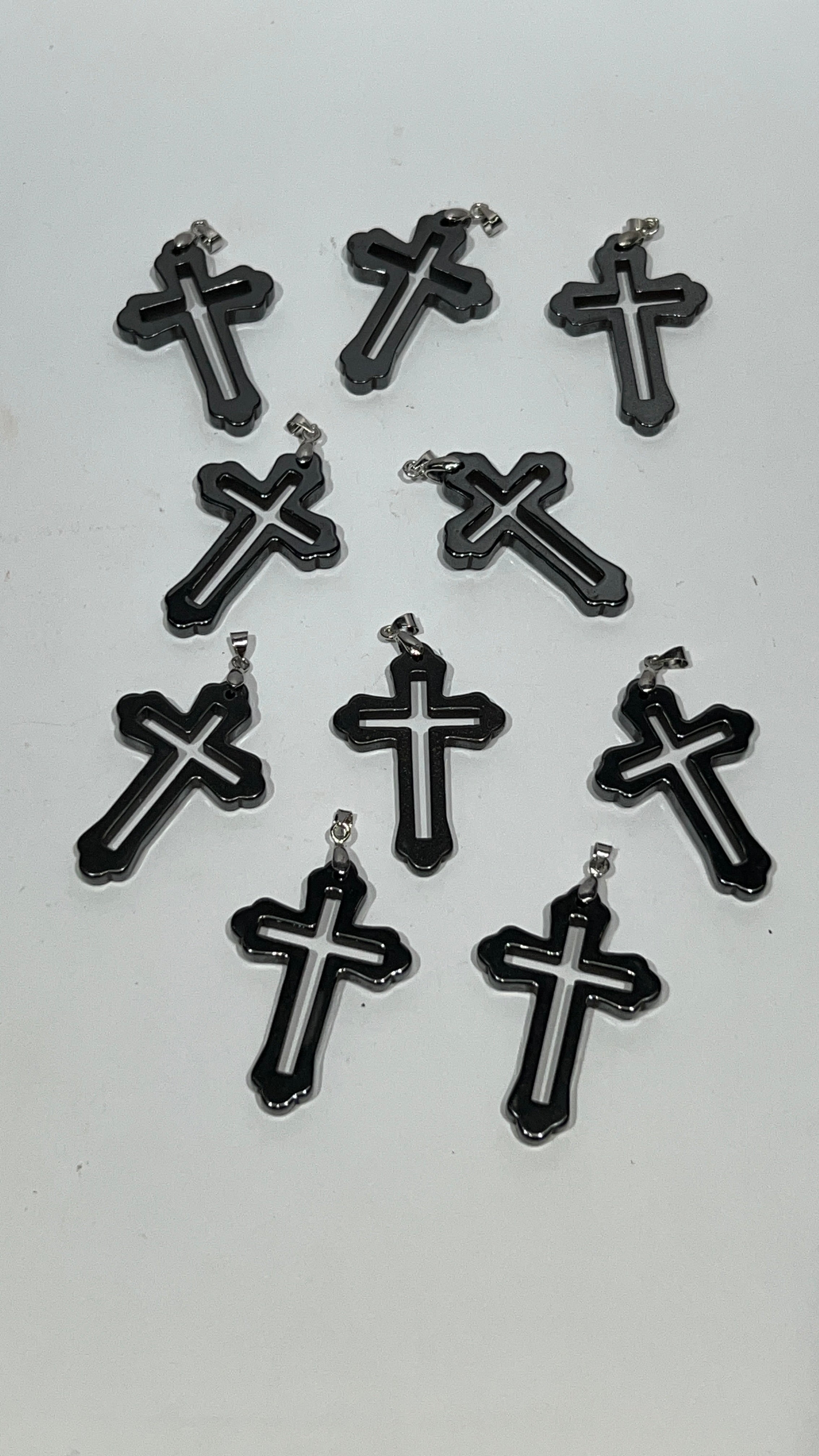 Hematite Cross Pendant