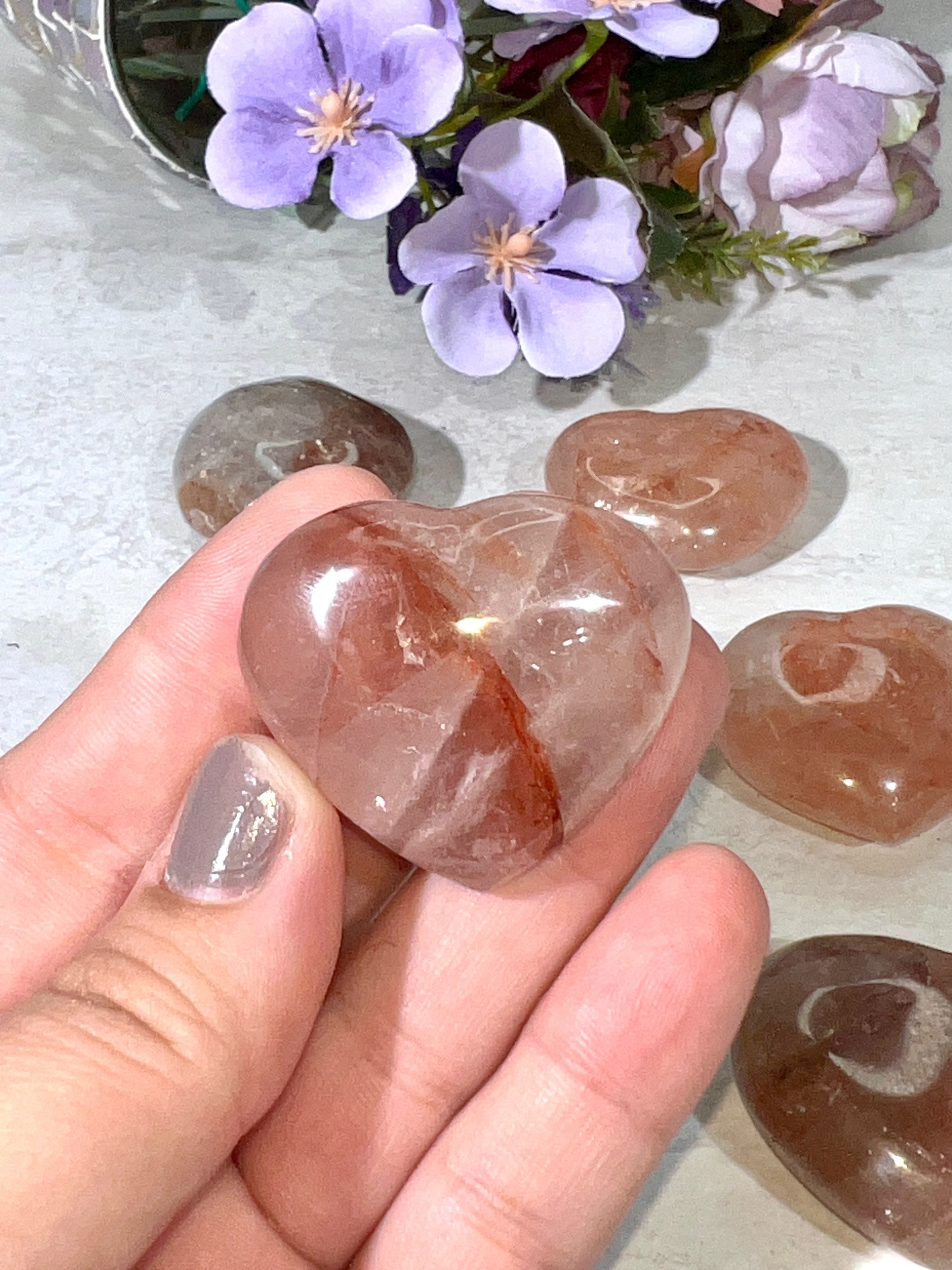 Hematoid "Fire" Quartz Heart