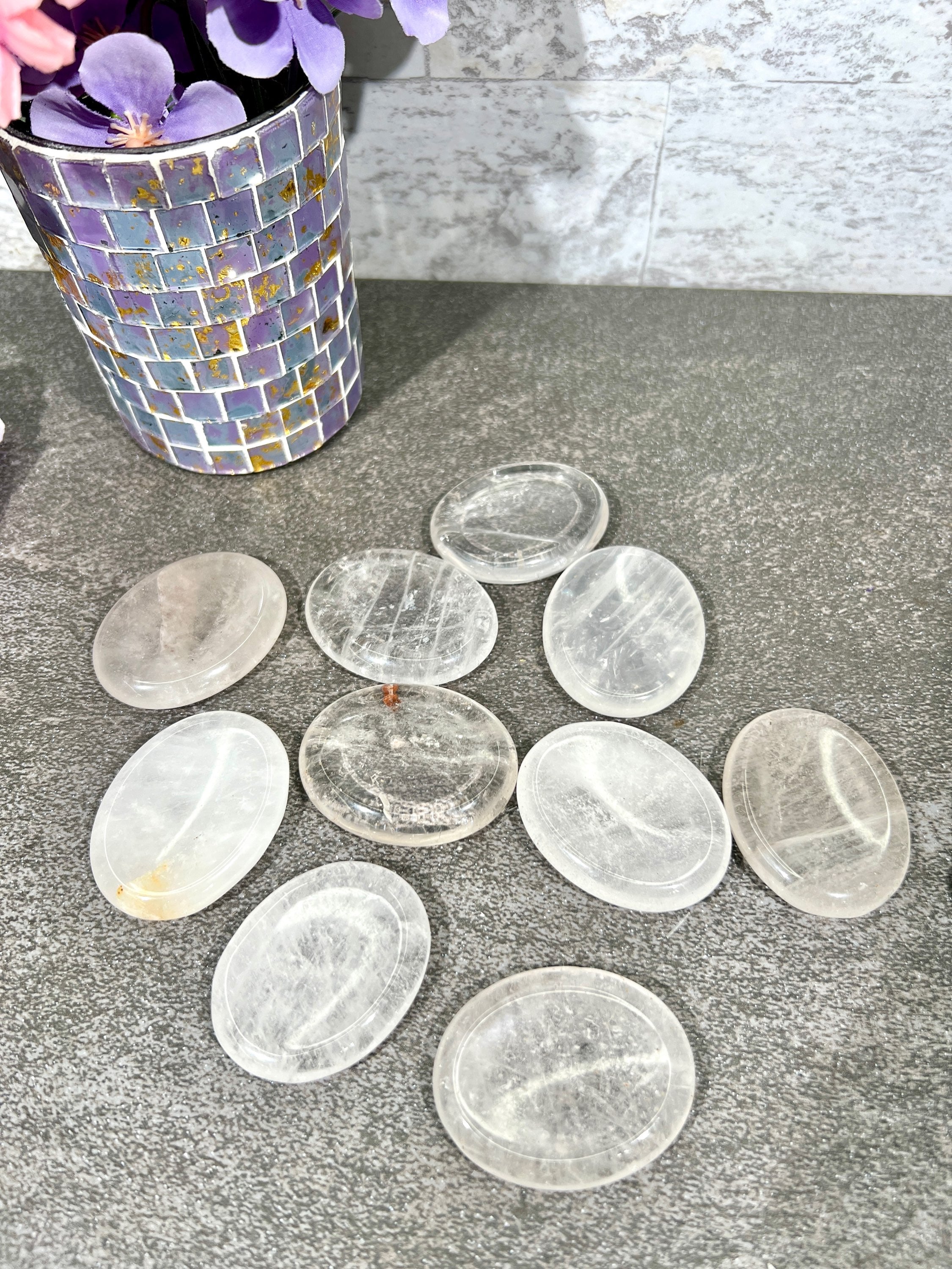 Clear Quartz Worry Stone