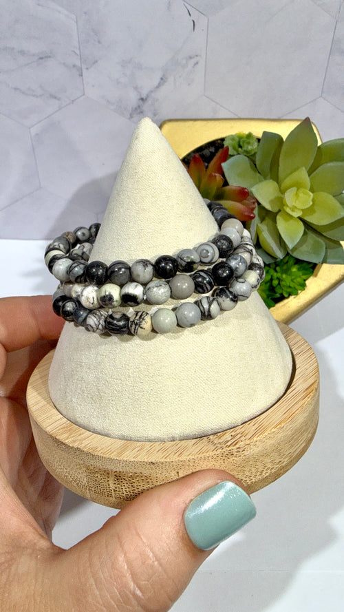 6.5mm Picasso Jasper Bracelet