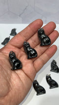 Hematite Cat Pendant