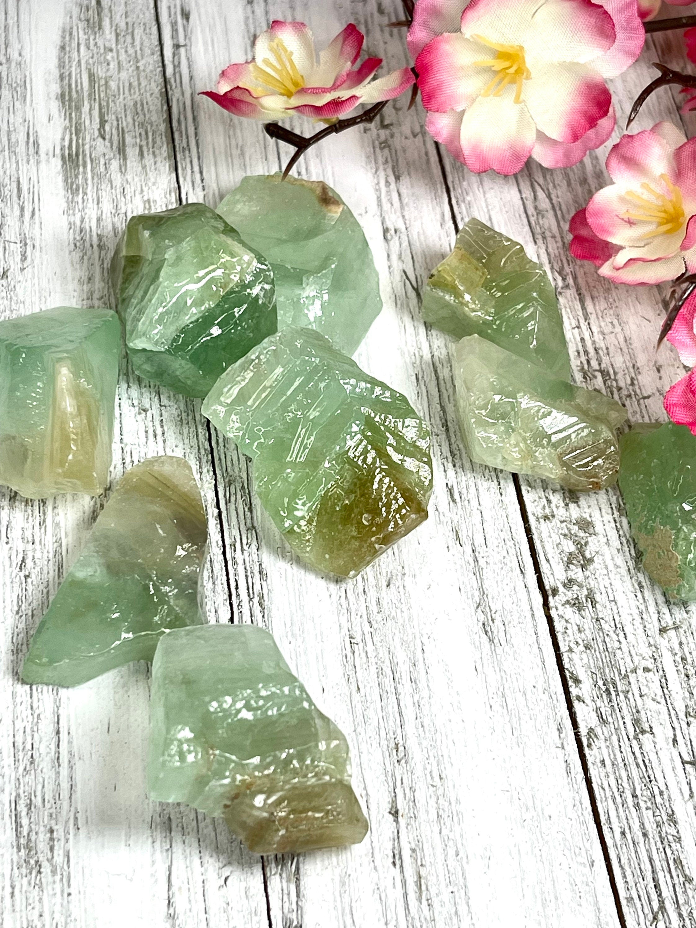 Green Calcite Rough Chunks (Open Heart Chakra & Promote Happiness)