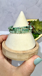 4mm Faceted Emerald Bracelet