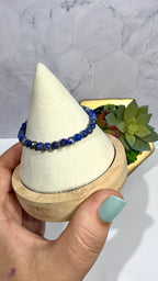 5mm Faceted Lapis Lazuli Bracelet