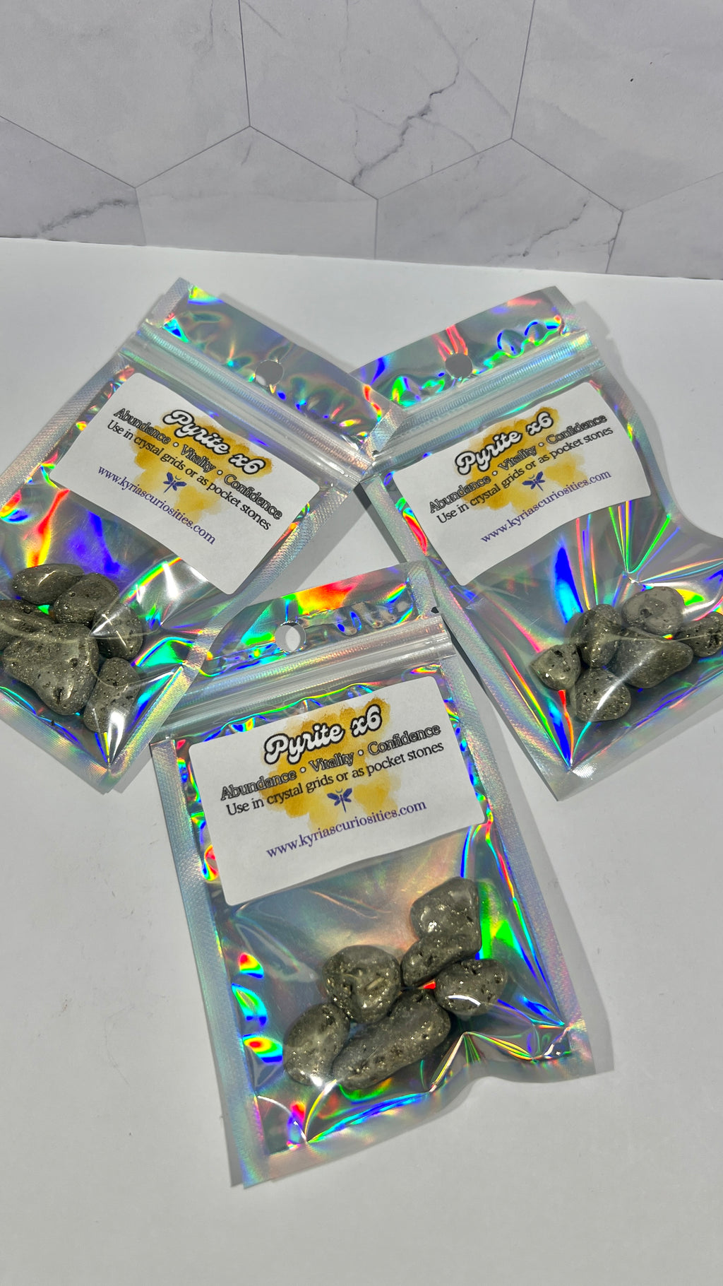 Pyrite Mini Tumbles (Set of 6)