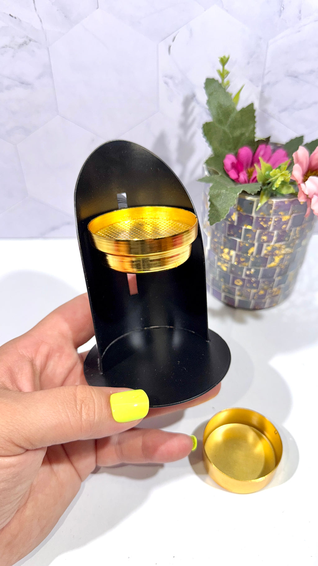 Tea Light Resin Incense Burner