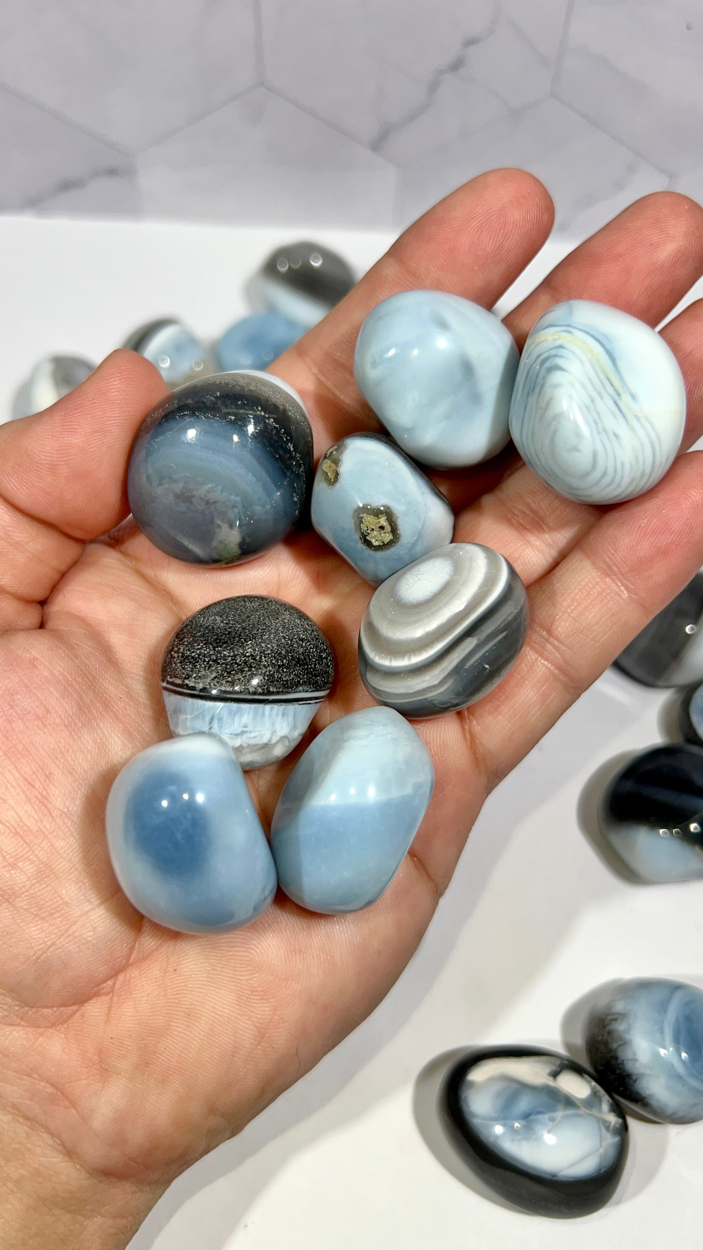 Blue Opal Tumble