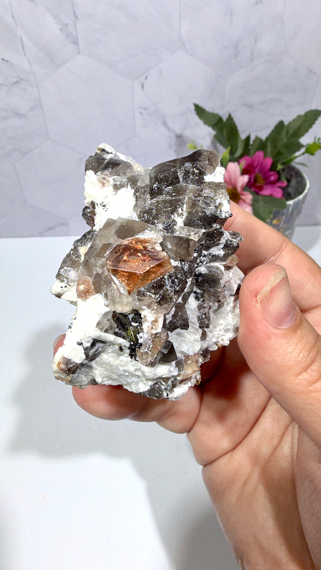 Topaz with Smoky Quartz