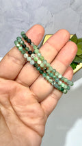 4mm Faceted Emerald Bracelet