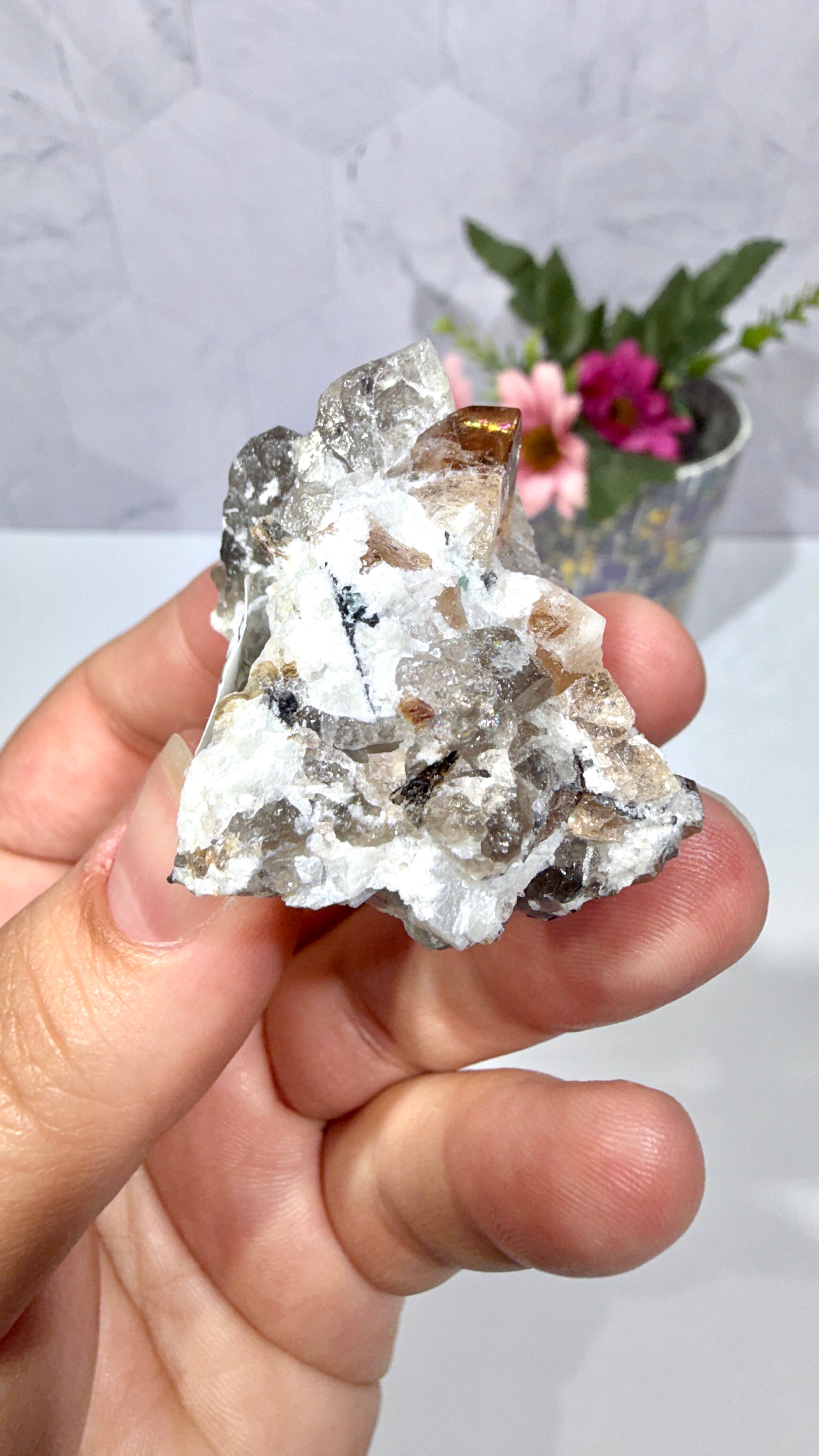 Topaz with Smoky Quartz
