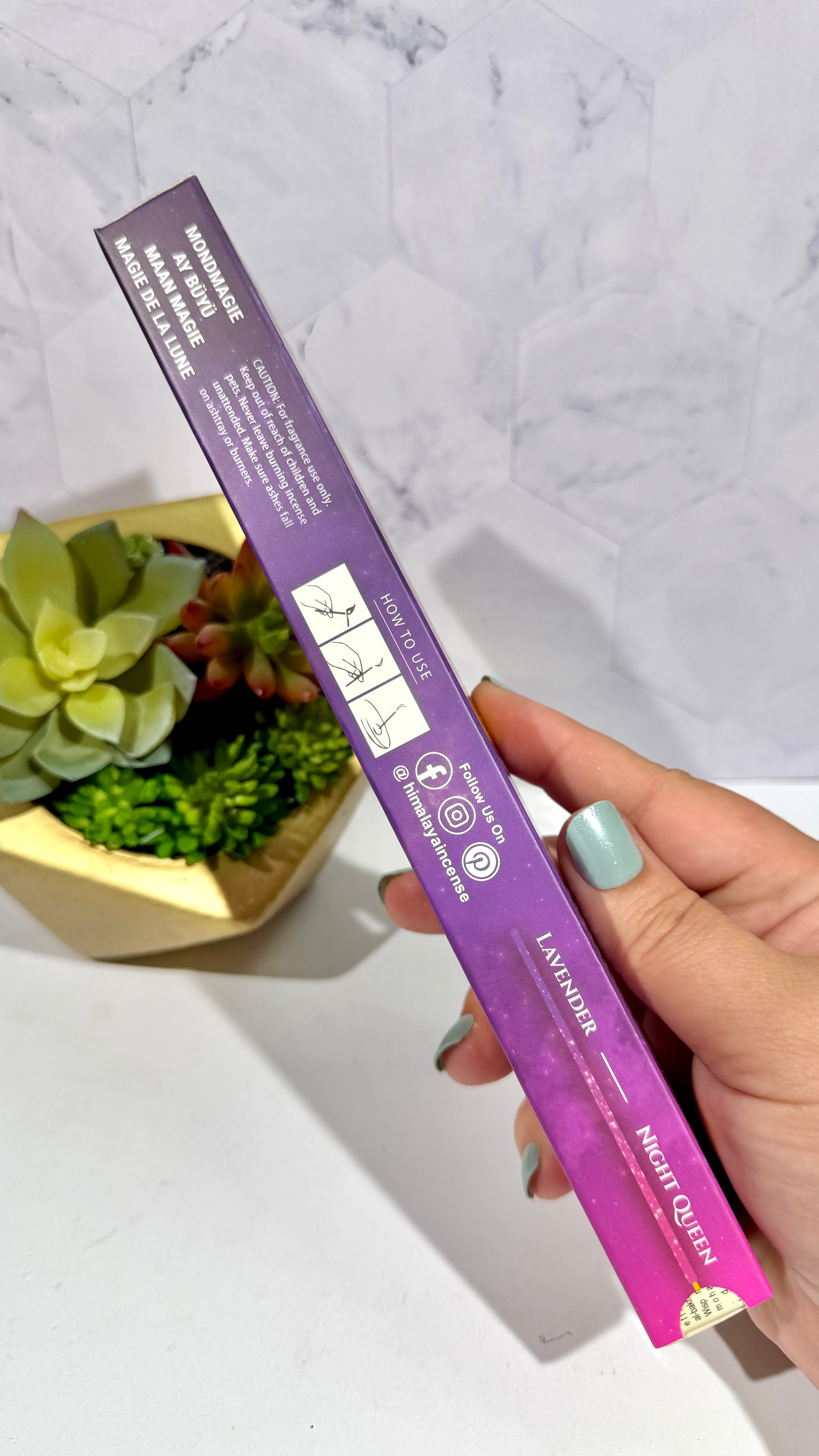 Moon Glitter Incense Sticks - Pack of 10 (Lavender and Night Queen)