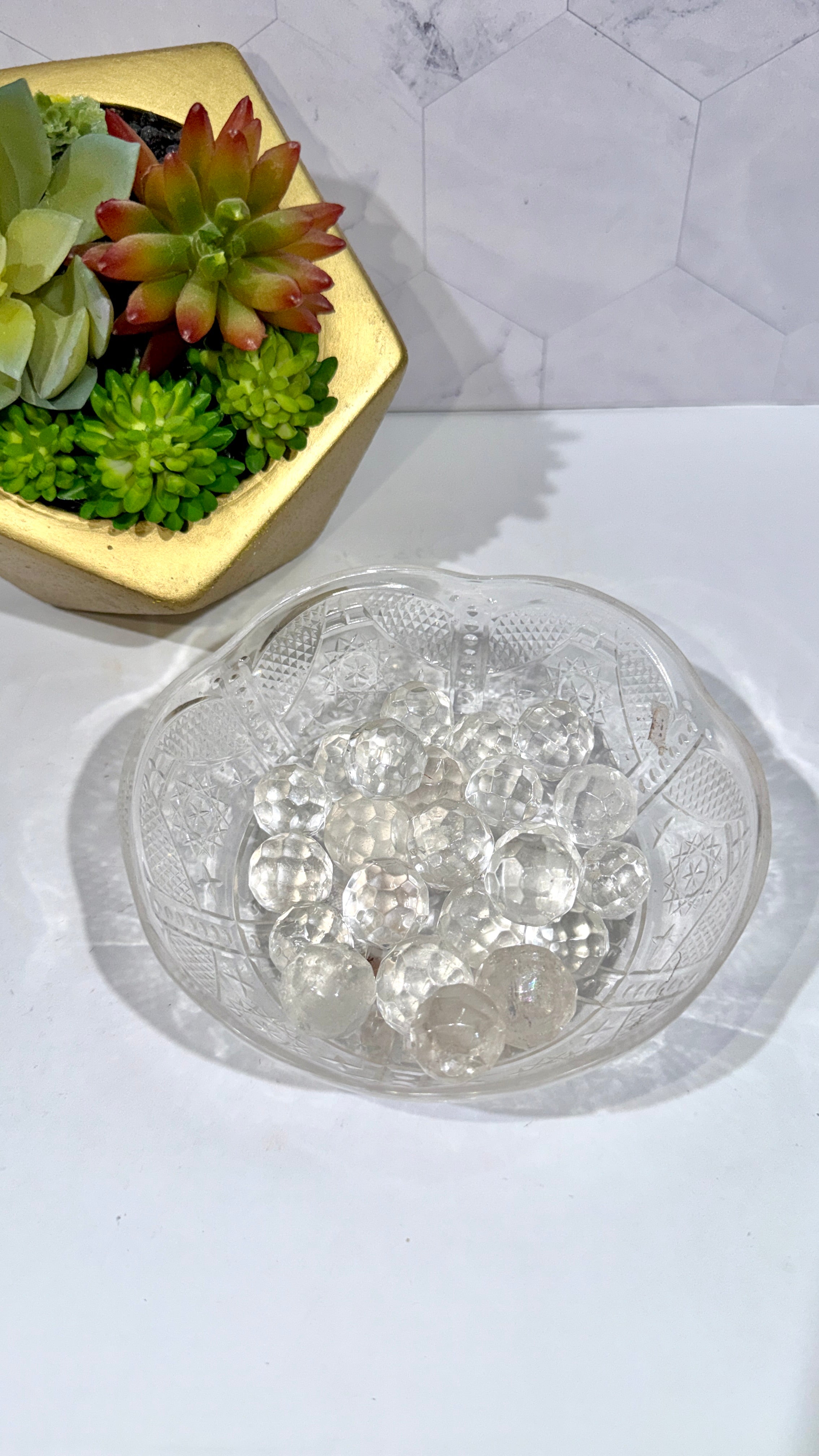 Faceted Quartz Mini Sphere
